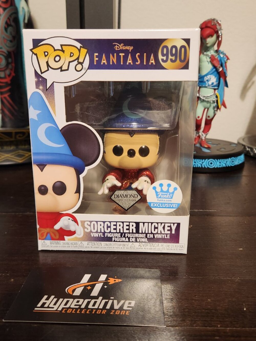 Disney's Fantasia Sorcerer Mickey Funko Pop! Vinyl Figure #990 Diamond Exclusive